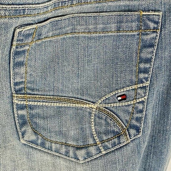 Tommy Hilfiger Wide Leg Capri Jeans Women's Size 8 High-Rise Light Wash Denim - Picture 6 of 11